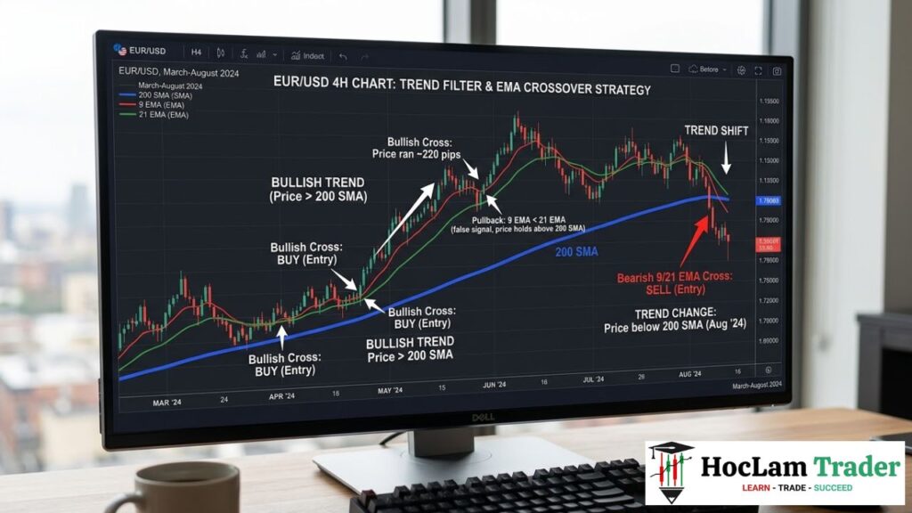 Moving Averages in Trading: SMA vs EMA, Crossovers, and Dynamic Support/Resistance Moving Averages Crossovers