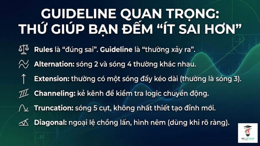 Sóng Elliott là gì: Cấu trúc 5-3, quy tắc, guideline và cách áp dụng vào chart Guideline quan trong Elliott