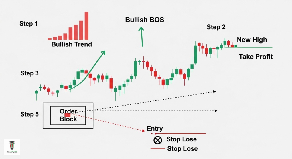 Break of Structure (BOS) trong Giao dịch: Giải Mã Tín Hiệu "Phá Vỡ Cấu Trúc" Từ A-Z Chiến Lược Giao Dịch Xung Quanh BOS