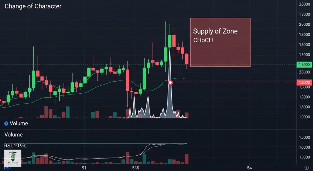 CHoCH - Change of Character: Tín Hiệu Đảo Chiều Xuất hiện choch
