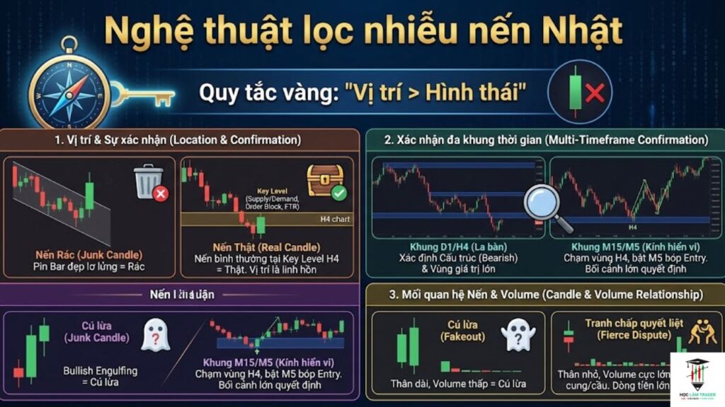 Nến Thật và Nến Nhiễu: Nghệ Thuật Đọc Hiểu Hành Động Giá Nghe thuat loc nhieu nen Nhat