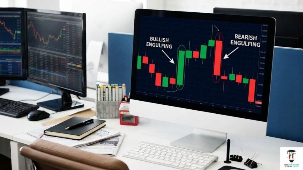 Nến Engulfing: Nghệ thuật đọc vị sự đảo chiều của dòng tiền lớn mo hinh nen Engulfing