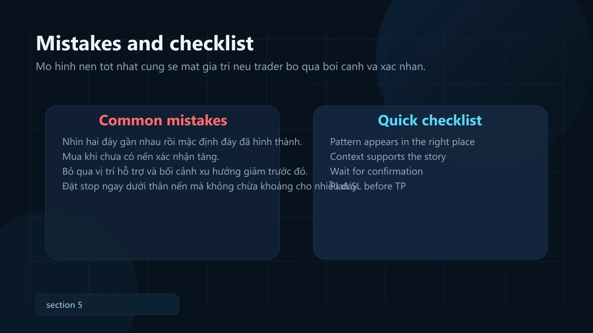 mô hình matching low: ý nghĩa, bối cảnh mạnh và cách vào lệnh + SL/TP Matching Low mistakes and checklist