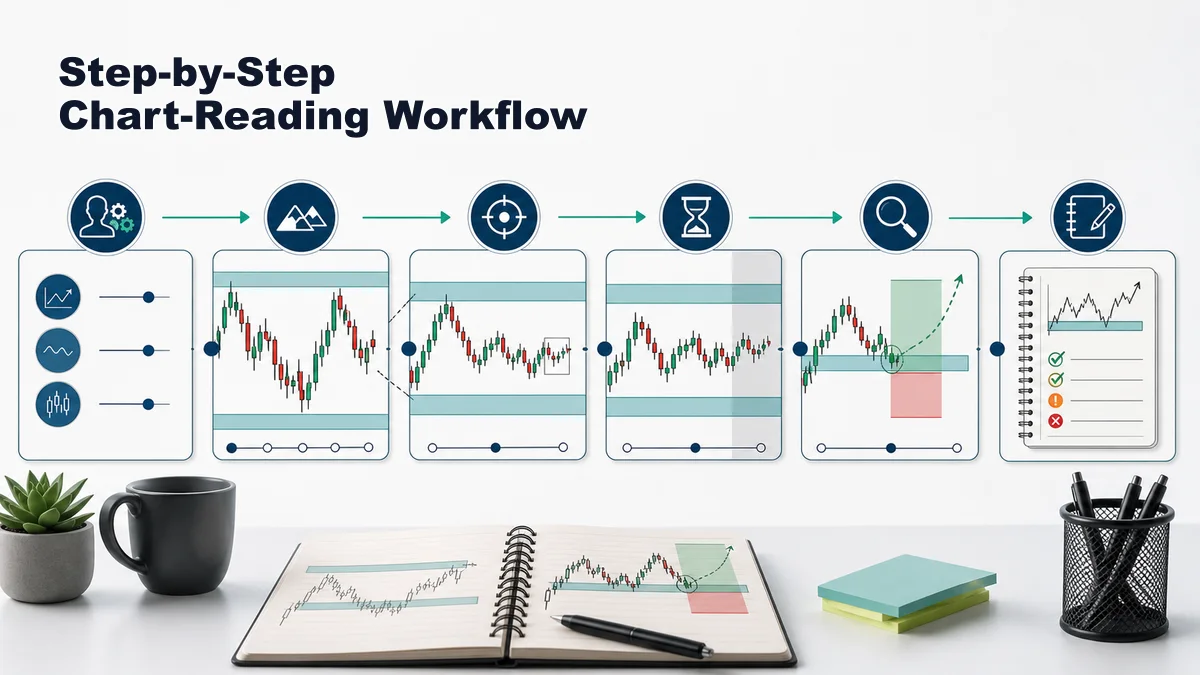 The Best Timeframes for Drawing MSNR Levels Codex AI image showing step by step workflow for drawing MSNR levels across higher timeframe and lower timeframe charts