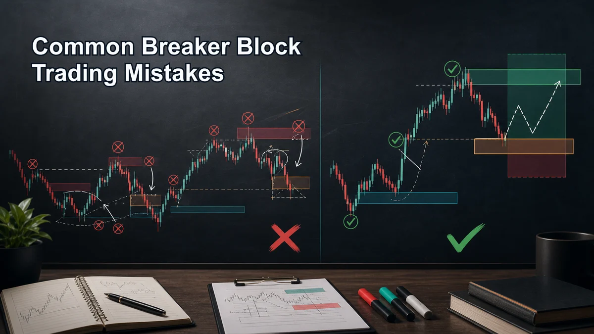 Breaker Block Trading Guide Common breaker block trading mistakes with cluttered false signals compared with a clean confirmation plan