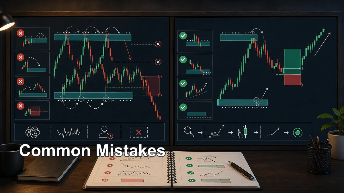 Buy-Side Liquidity and Sell-Side Liquidity Explained Common mistakes when trading buy-side and sell-side liquidity with forced sweeps, late entries, poor context, and unclear invalidation