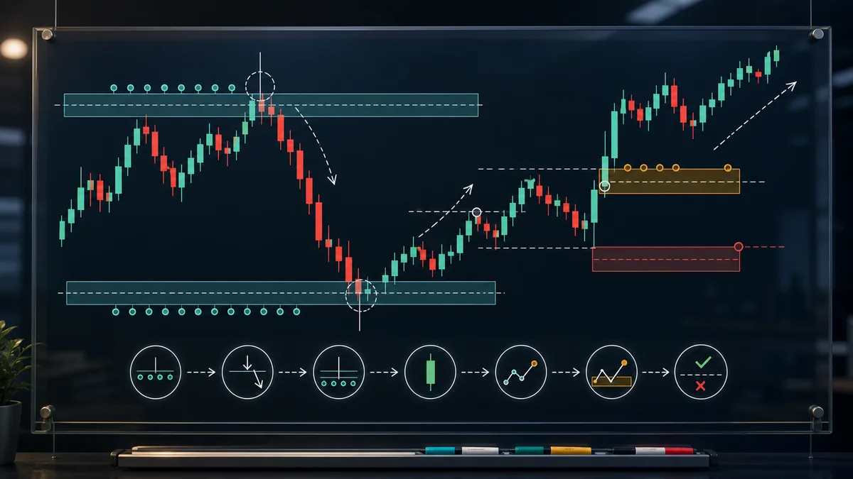 Buy-Side Liquidity and Sell-Side Liquidity Explained Confirmation rules for buy-side and sell-side liquidity with sweep, reclaim, displacement, structure shift, retest, and invalidation