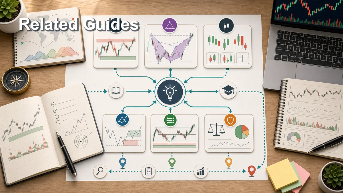 Chart Patterns: Complete Guide for Traders Related guides and next learning path connecting chart patterns to theories harmonic patterns candlestick patterns market structure support resistance and risk management