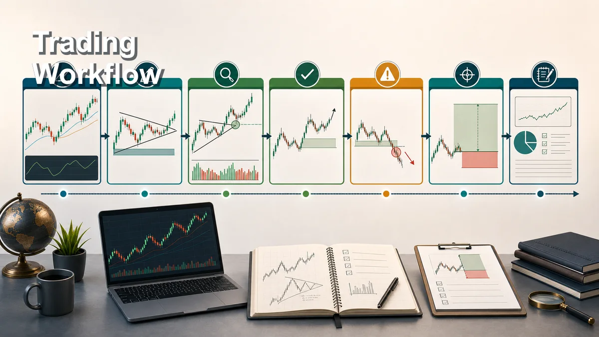 Chart Patterns: Complete Guide for Traders A practical chart pattern trading workflow from trend context to pattern drawing breakout confirmation retest invalidation target and review
