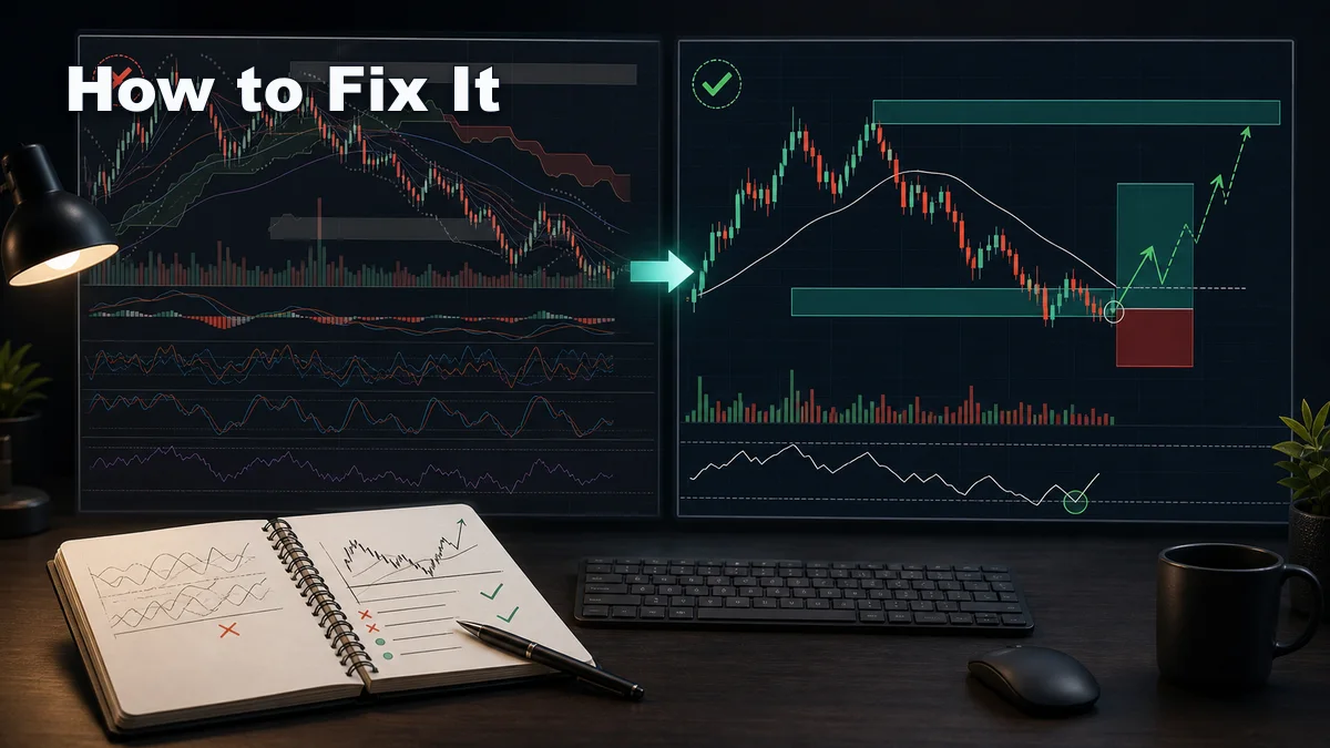 Common Indicator Mistakes Traders Make How to fix indicator mistakes by simplifying the chart, using market context first, confirmation second, and risk before entry