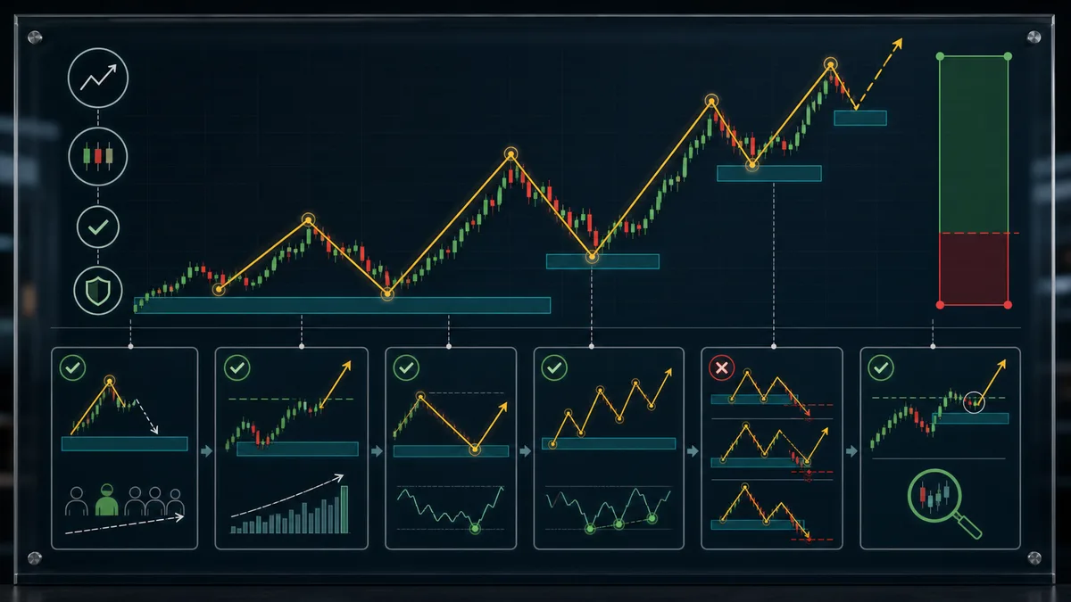 Elliott Wave Impulse Waves Explained Confirmation rules for Elliott Wave impulse waves including valid wave two, strong wave three, non overlapping wave four, breakout, retest, and invalidation