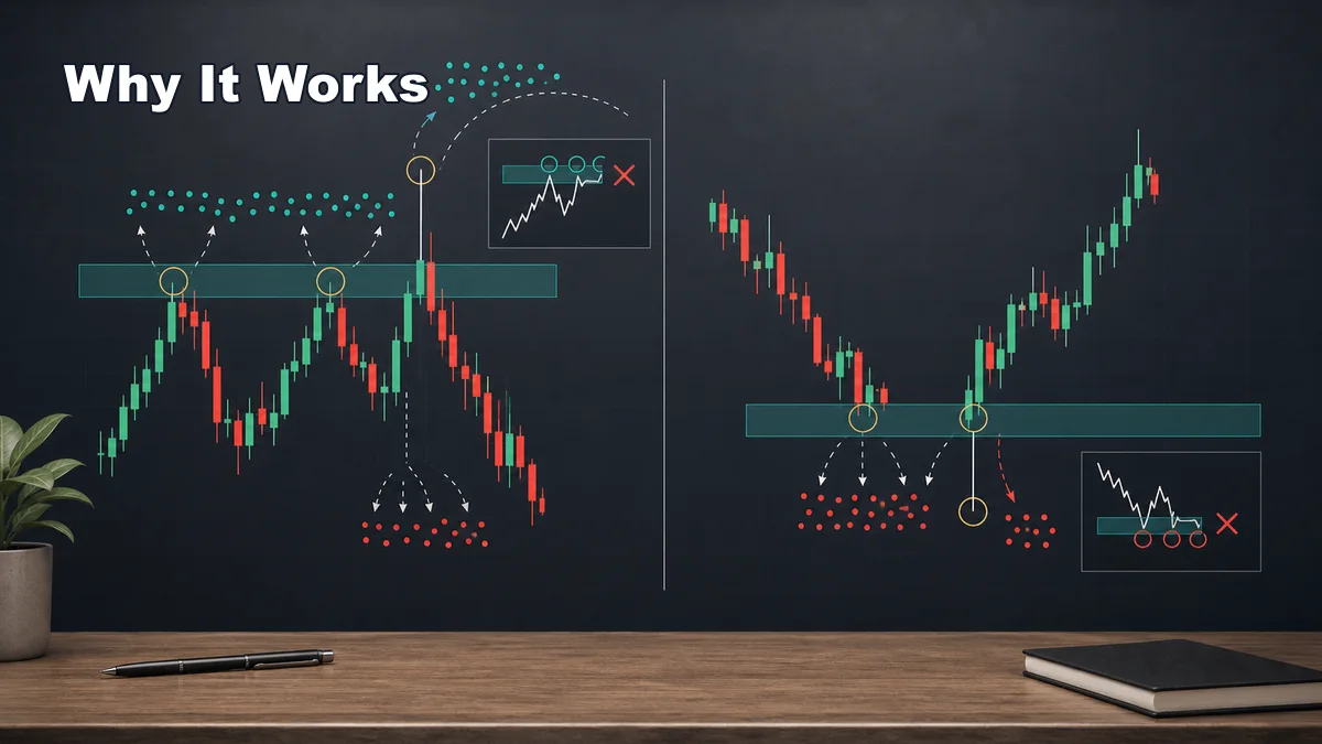 Equal Highs and Equal Lows Trading Guide Codex AI image explaining why equal highs and equal lows work through buy stops, sell stops, breakout traders, trapped entries, and liquidity sweeps