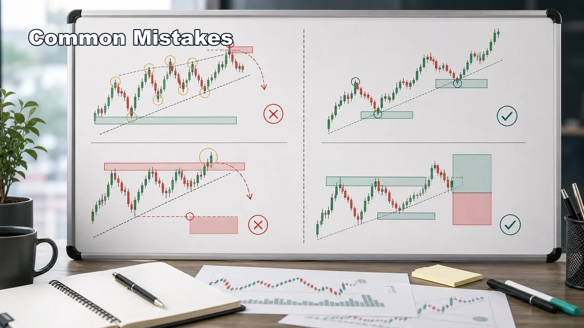 Higher Highs and Higher Lows Explained Common mistakes when trading higher highs and higher lows including forcing tiny swings and ignoring invalidation