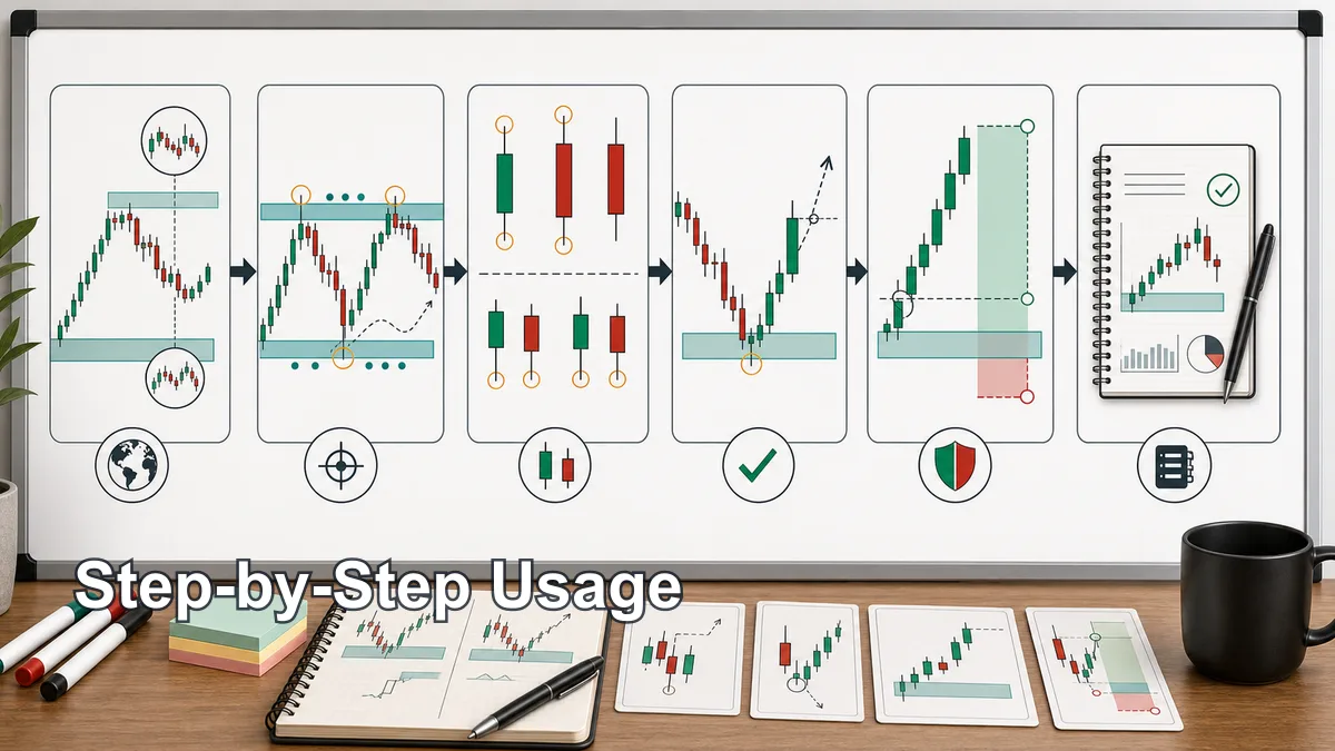 How to Read Candlesticks in Forex and Crypto Step-by-step candlestick reading workflow for forex and crypto from context to level, candle behavior, confirmation, entry, invalidation, and review