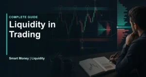 Liquidity in Trading complete guide thumbnail with liquidity zones, bid ask spread, order book depth, liquidity sweep, and risk planning