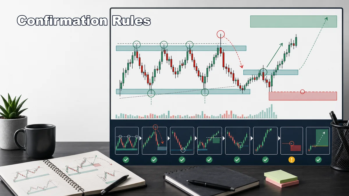 Liquidity Sweeps: Identification, Confirmation and Failure Codex AI image showing liquidity sweep confirmation rules with reclaim, displacement, market structure shift, retest, invalidation, and target area