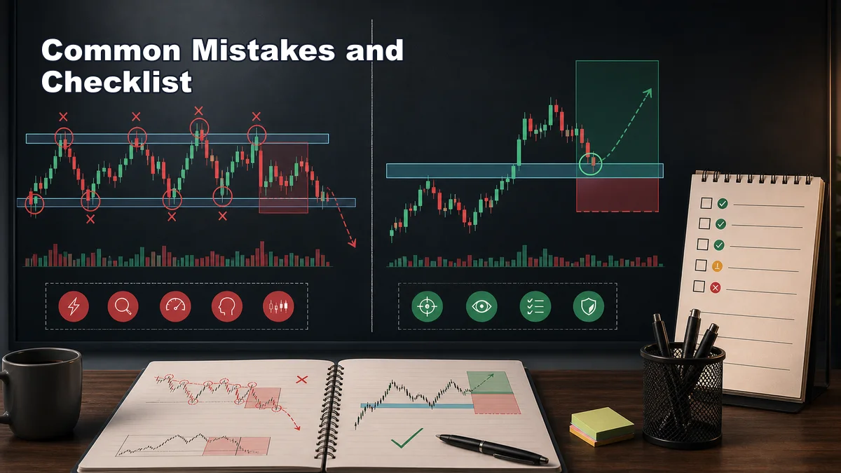 Breakout or Fakeout? How MSNR Traders Validate a Level Break Codex AI image showing common MSNR breakout fakeout mistakes and a clean validation checklist