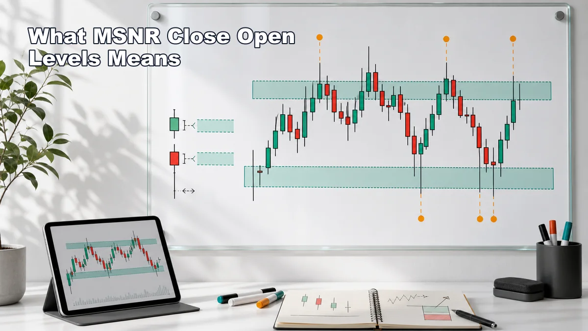 How MSNR Uses Close and Open Prices Instead of Random Wick Lines Codex AI image showing what MSNR close open levels means with candle bodies and support resistance zones