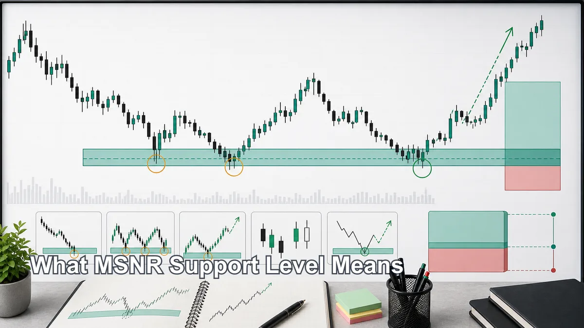 Support Level in MSNR: How to Identify High-Quality Demand Zones Bullish MSNR support level shown as a demand zone with candle body logic and upward reaction