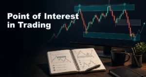 Point of Interest in Trading complete guide thumbnail with POI zones, liquidity sweep, order block, fair value gap, and risk planning