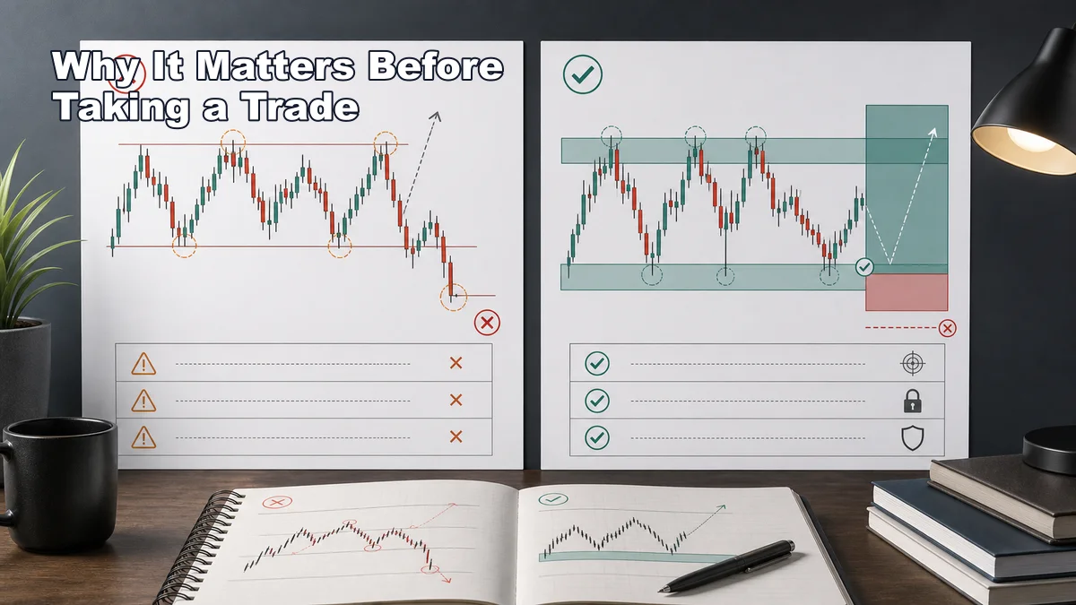 Common Support and Resistance Drawing Mistakes in MSNR Codex AI image showing why support resistance drawing mistakes matter before MSNR trade execution with risk context