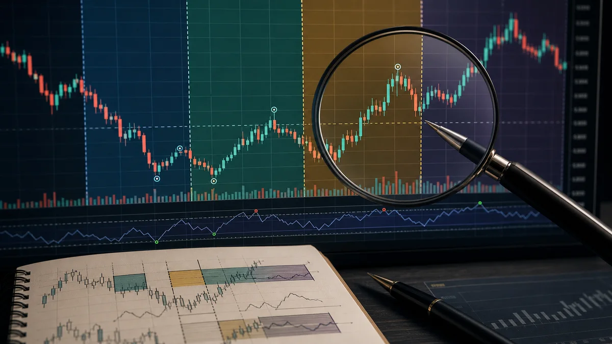 Trading Sessions: Complete Guide for Forex Traders How to identify trading sessions on a chart using session separators shaded time blocks volatility expansion and swing points