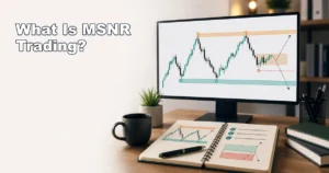 Illustrative chart: introducing MSNR trading with support and resistance zones and beginner risk rules
