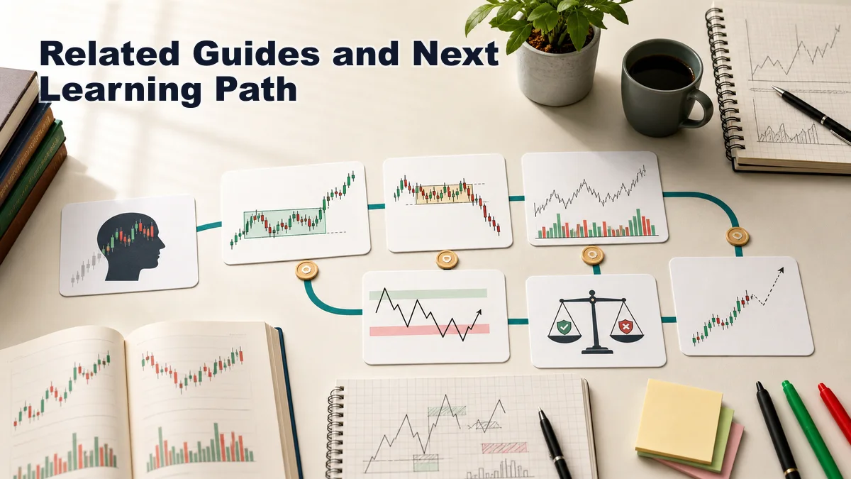 Wyckoff Method: Complete Beginner Guide Related guides and next learning path for the Wyckoff Method including trading theories accumulation distribution volume market structure and risk management