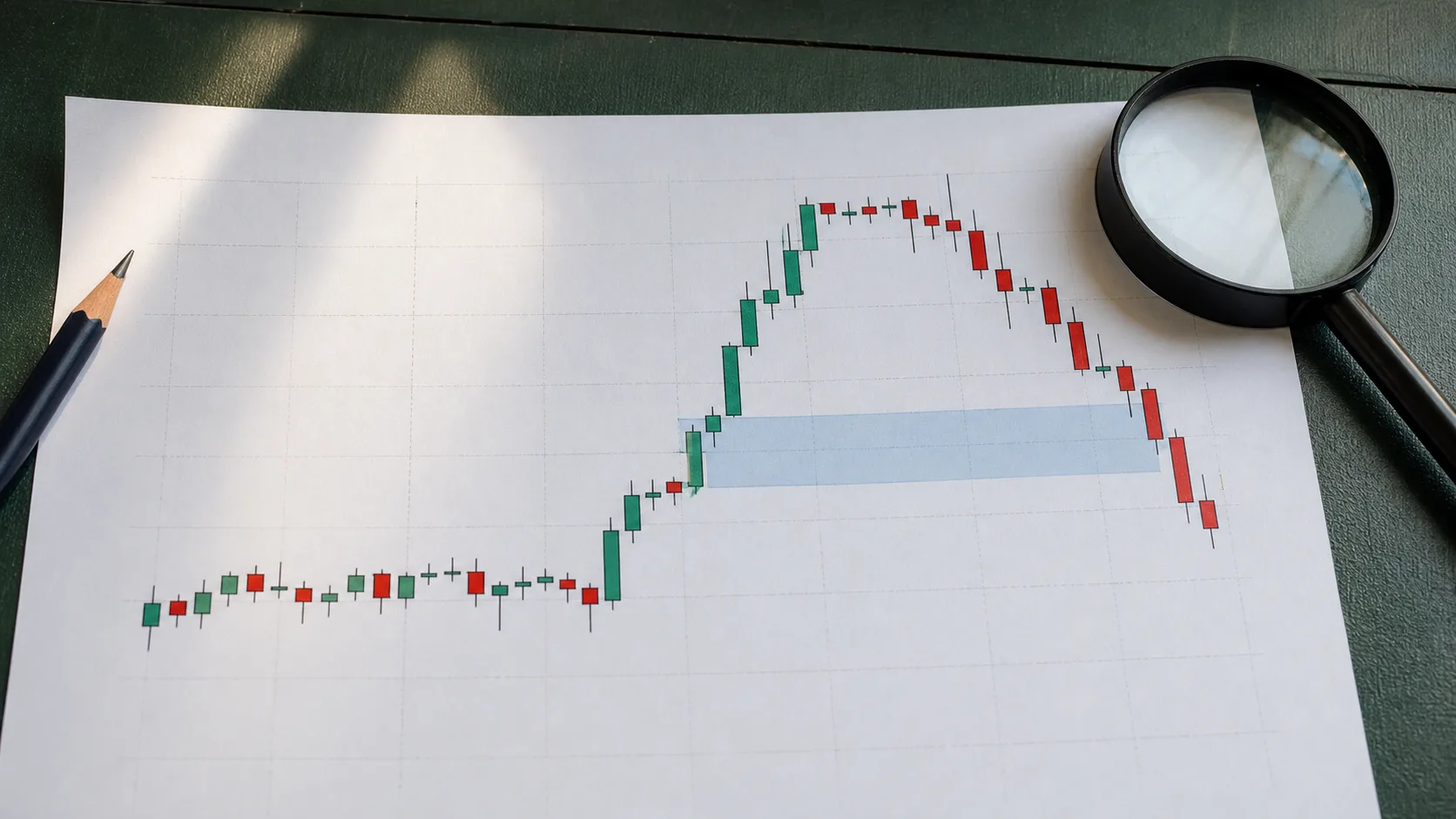 Displacement trong trading: Nhận biết cú dịch chuyển có động lượng Biểu đồ nến cho thấy chuỗi nến thân lớn rời khỏi vùng cân bằng