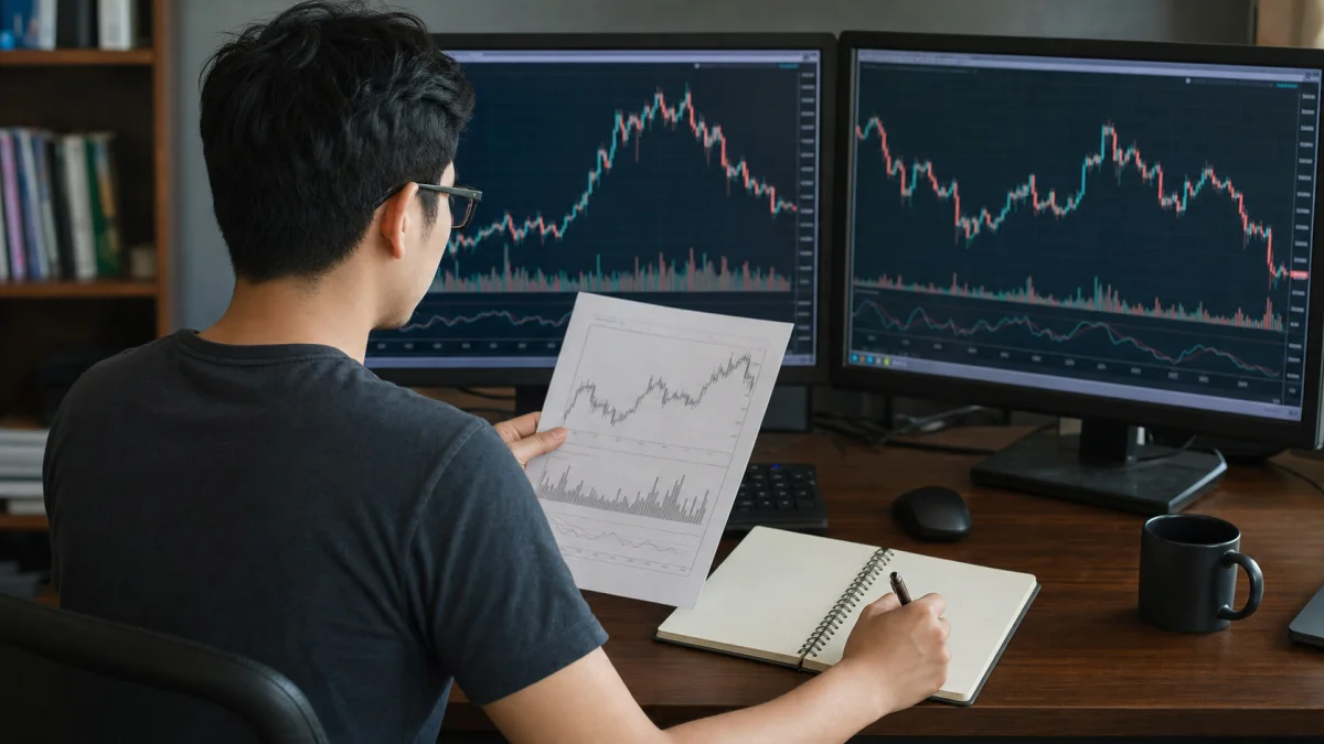 Cách chọn tài liệu Trading: Checklist đánh giá ebook, khóa học và PDF Trader kiểm tra một khái niệm từ tài liệu trên dữ liệu biểu đồ lịch sử