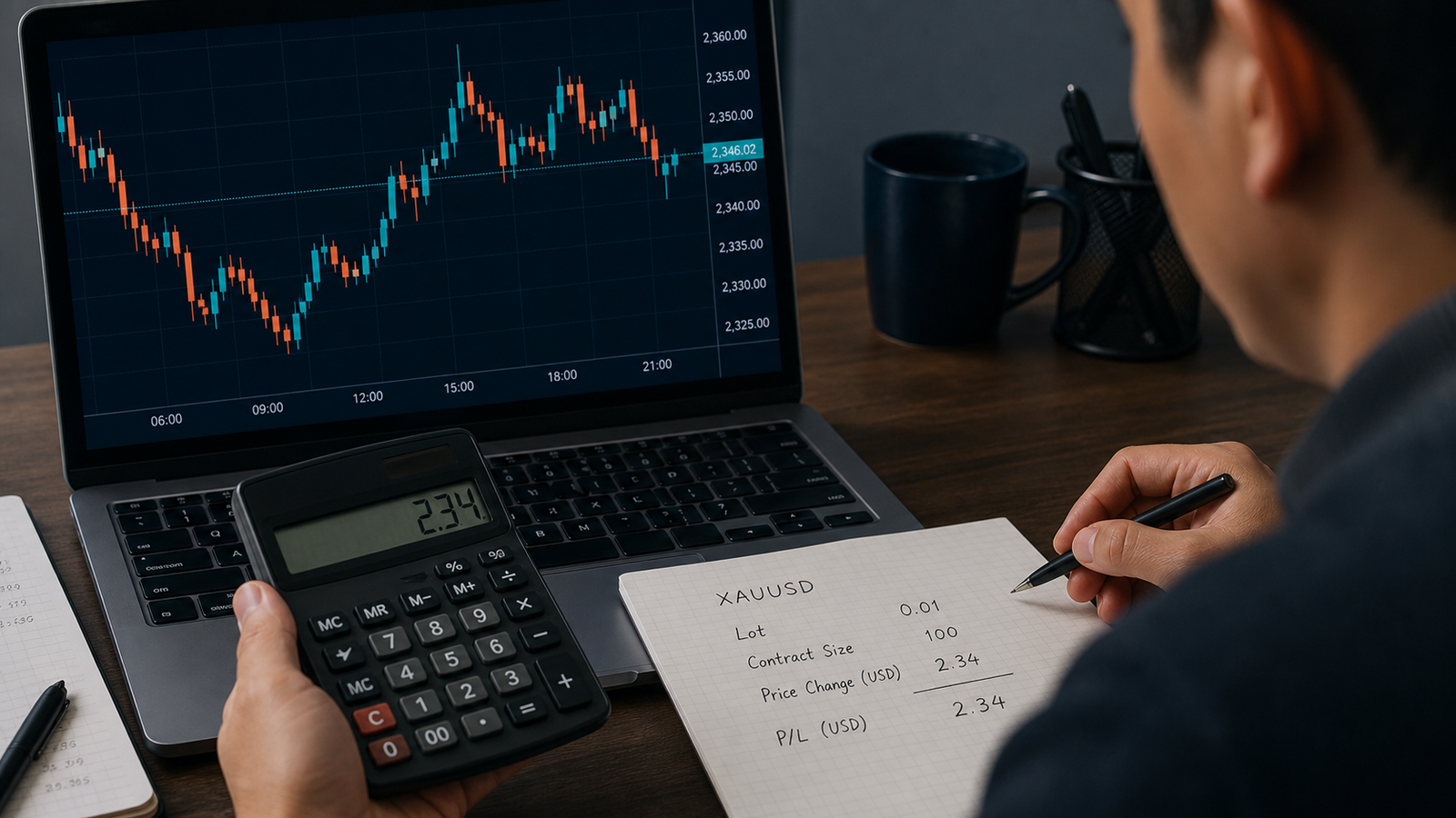 0,01 lot vàng lời/lỗ bao nhiêu USD? Cách tự tính Trader kiểm tra lãi lỗ lý thuyết của 0,01 lot vàng