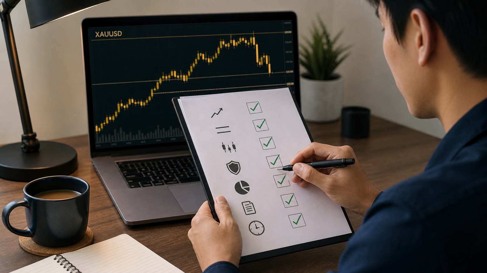 Checklist giao dịch XAUUSD dành cho người mới Trader hoàn tất checklist trước khi giao dịch XAUUSD