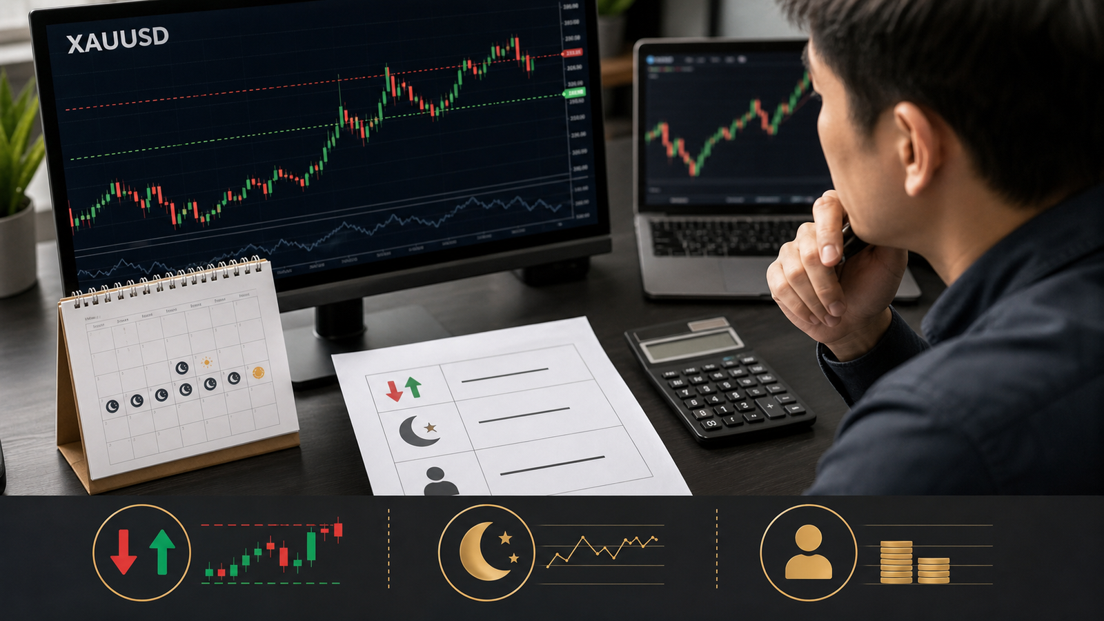 Spread, swap và commission khi trade vàng: Cách tính chi phí Trader kiểm tra chi phí spread, swap và commission của XAUUSD