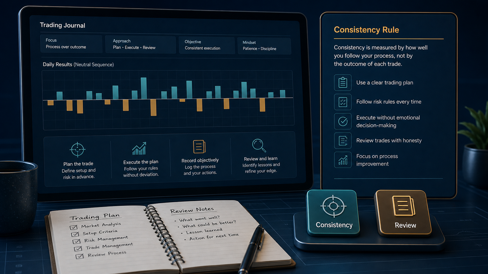 Consistency Rule in Prop Trading: Formula, Checks and Risk Profit journal and consistency rule review in a prop-firm programme