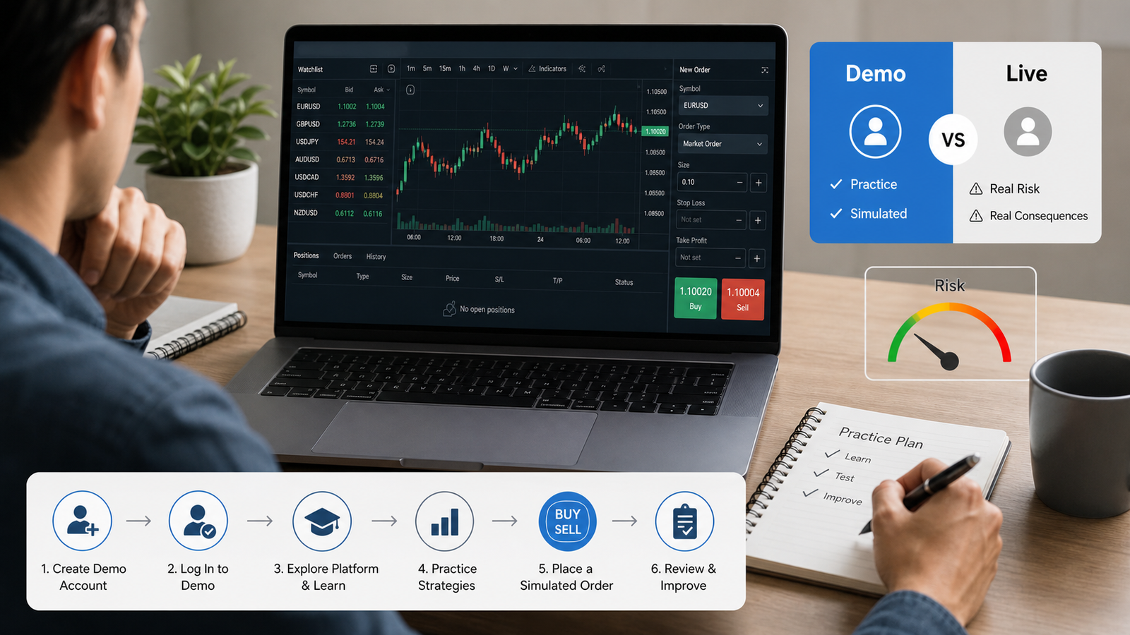 Cách Mở Tài Khoản Demo Forex Trên MT4/MT5 Quy trình mở tài khoản demo Forex và luyện tập lệnh an toàn