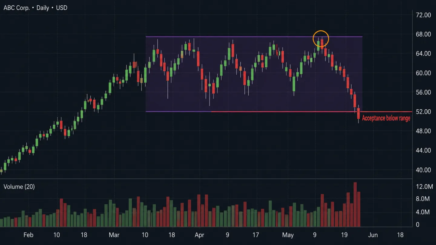 Cách nhận diện giai đoạn chu kỳ thị trường trên biểu đồ Biểu đồ balance range breakout close and hold và pullback