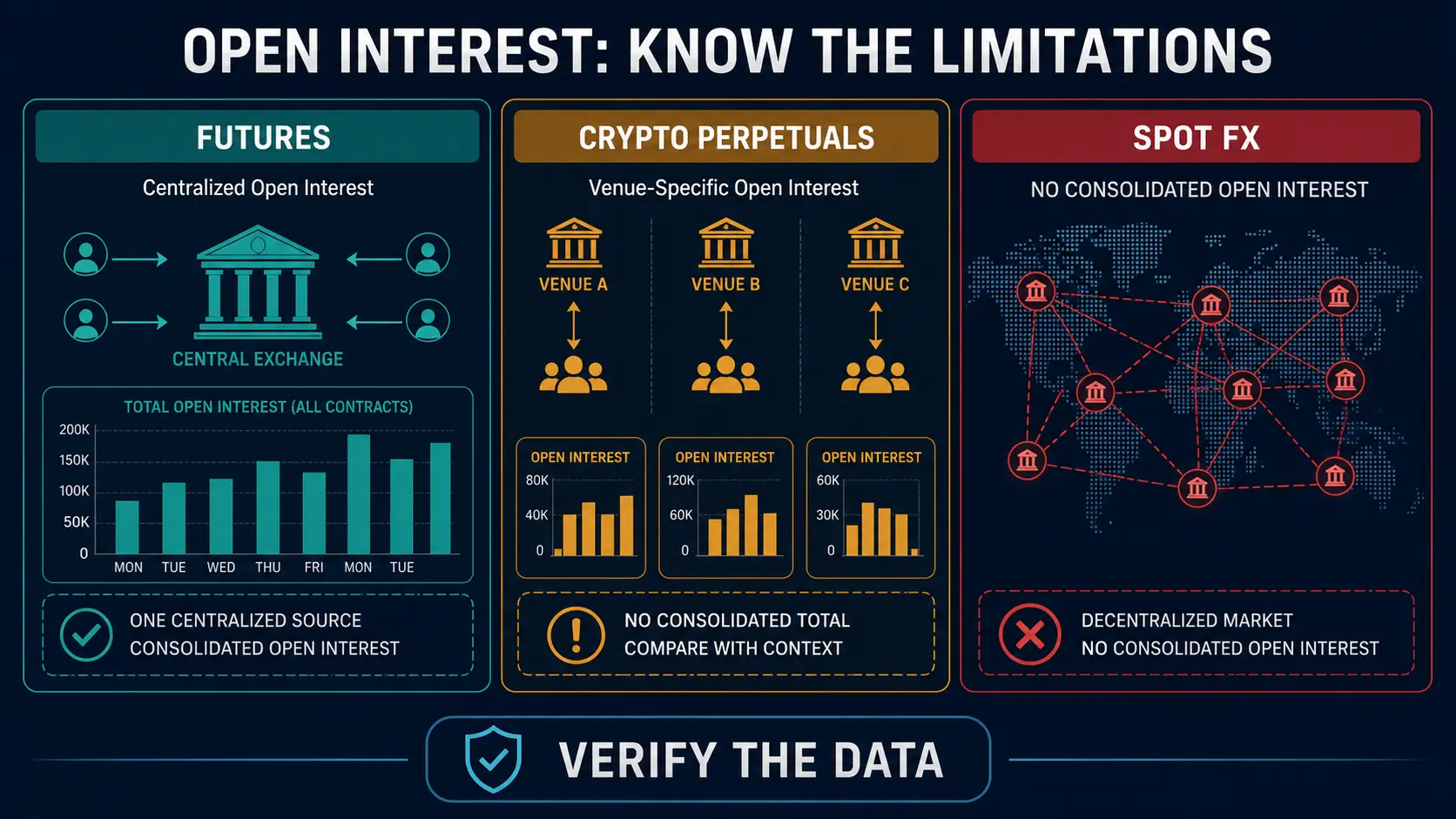 Open Interest in Trading: Futures, Crypto and Spot-Market Limits Open Interest data limits in futures, crypto perpetuals and spot FX