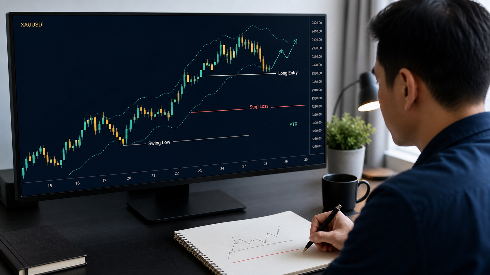 Cách đặt Stop Loss cho XAUUSD theo ATR và cấu trúc Đặt Stop Loss XAUUSD theo ATR và vùng cấu trúc